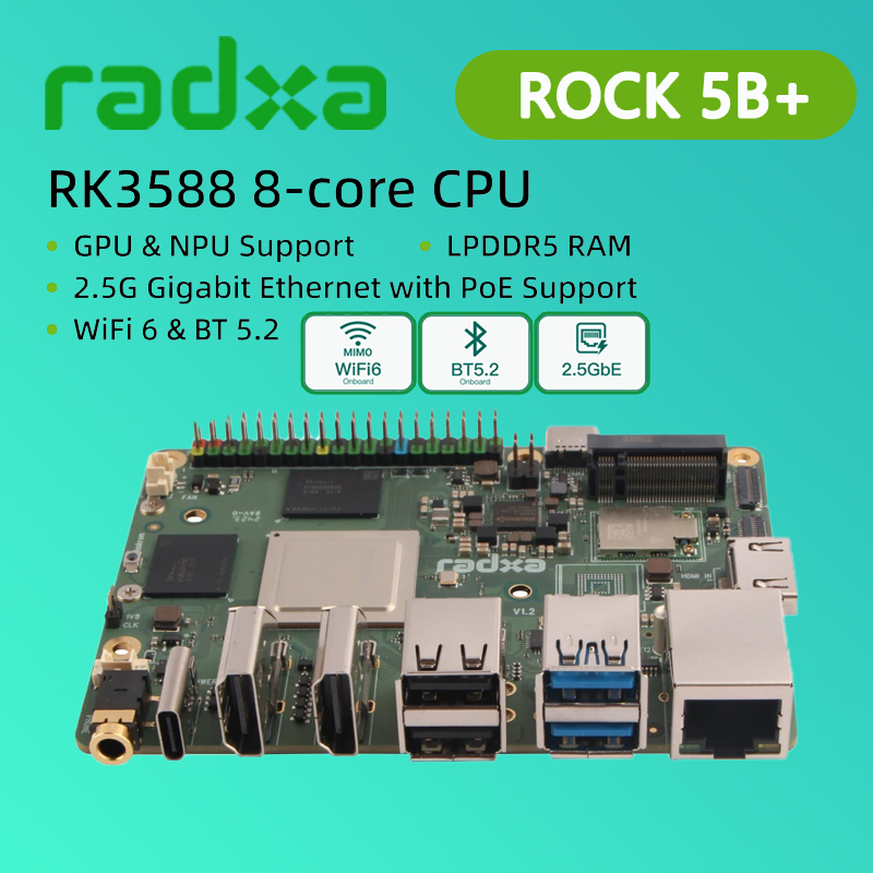 Radxa Rock 5B 16Gb - Radxa ROCK 5B+ Rockchip RK3588 8코어