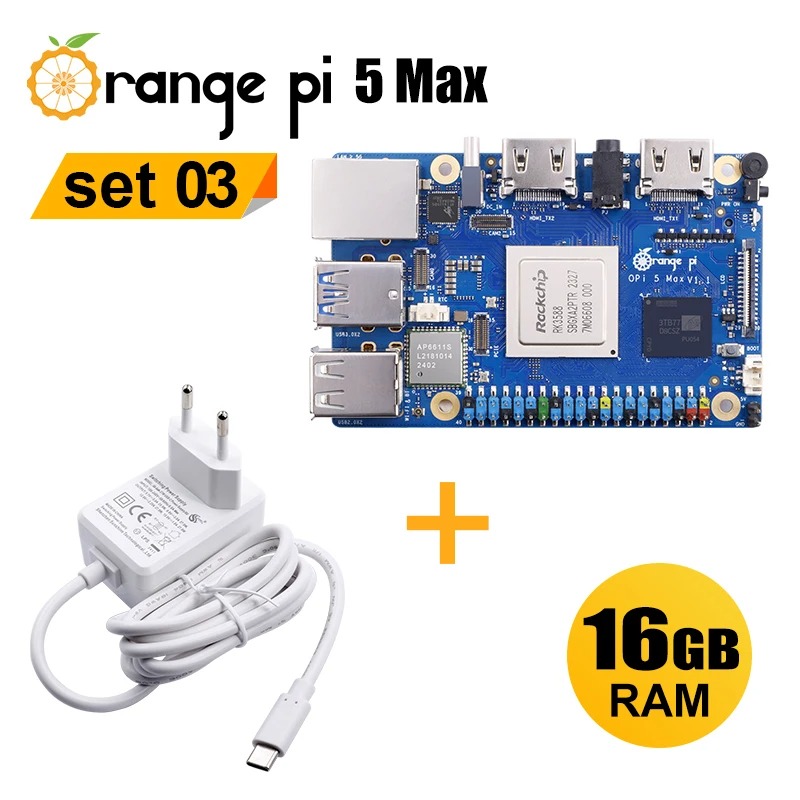 RoRuSOrangePi 5 Max 16GB 5V5A  - Orange Pi 5 Max Rk3588 리뷰 및 가격